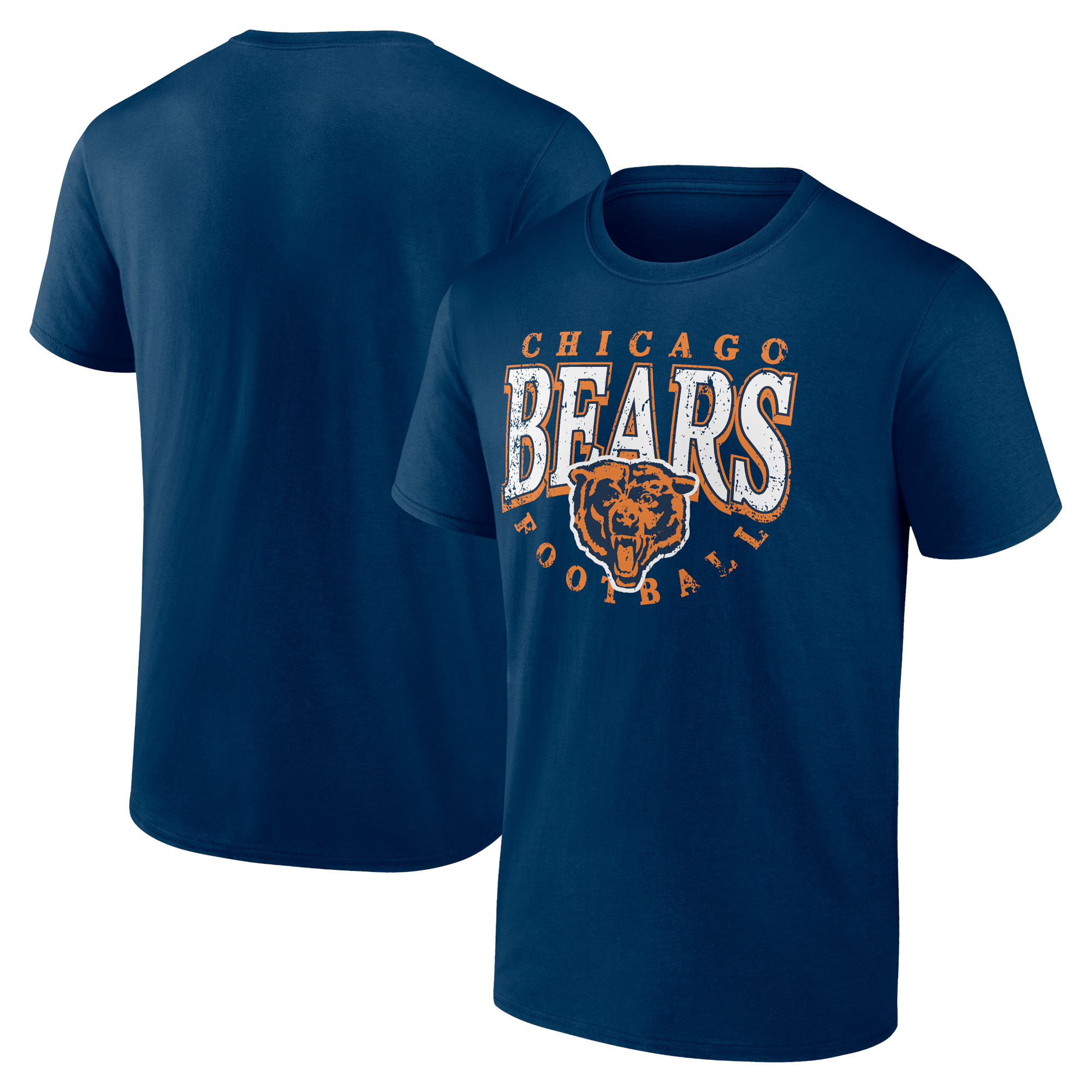 Chicago Bears Game Of Inches Fanatics T-Shirt für Herren, Marineblau