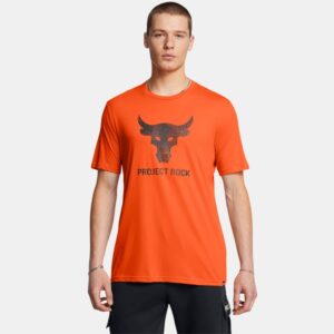 Project Rock Payoff Kurzarm-Shirt mit Grafik für Herren Team Orange / Schwarz S