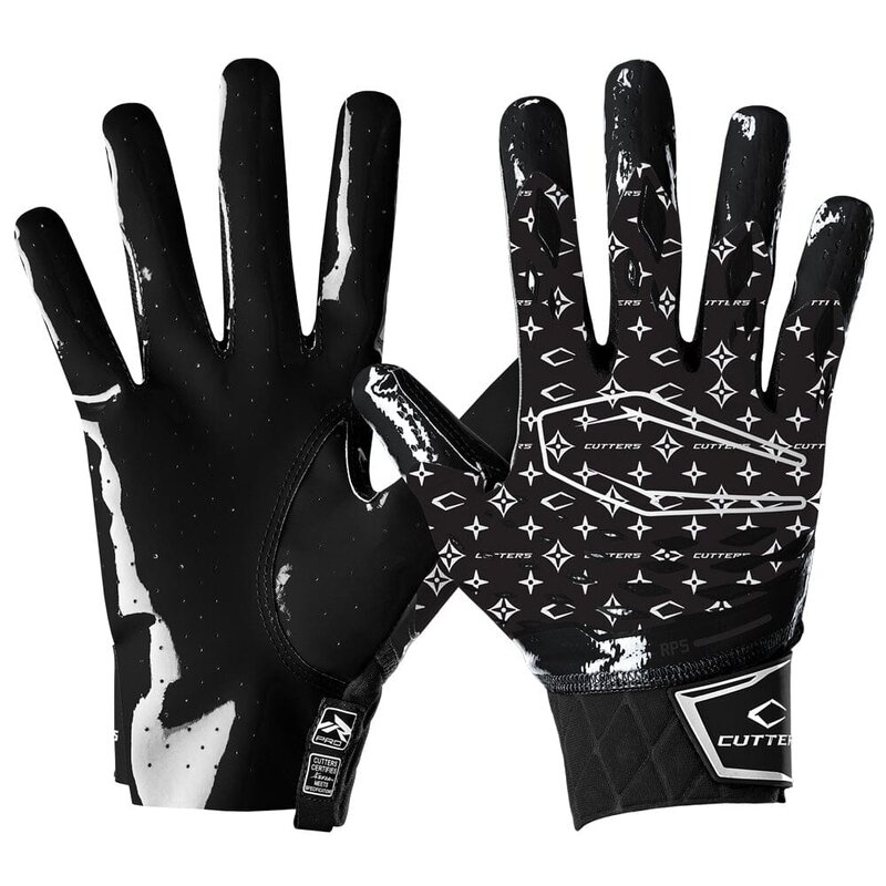 Cutters CG10480 Lux Rev Pro 5.0 Receiver Gloves – schwarz-weiß lux Gr.M