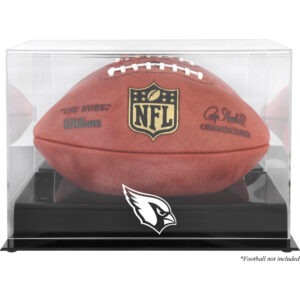 Vitrine mit Football-Logo der Arizona Cardinals, schwarz, mit verspiegelter Rückseite