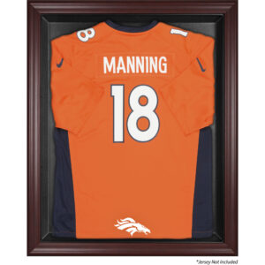 Denver Broncos Trikot-Vitrine mit Mahagoni-Rahmen