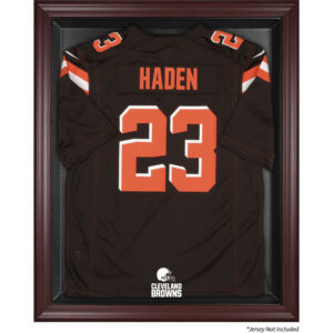 Cleveland Browns Trikot-Vitrine mit Mahagonirahmen