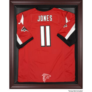 Trikot-Vitrine mit Mahagonirahmen der Atlanta Falcons