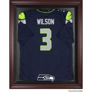 Trikot-Vitrine der Seattle Seahawks mit Mahagoni-Rahmen