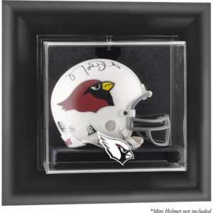 Arizona Cardinals Mini-Vitrine mit schwarzem Rahmen und Wandmontage für Helme