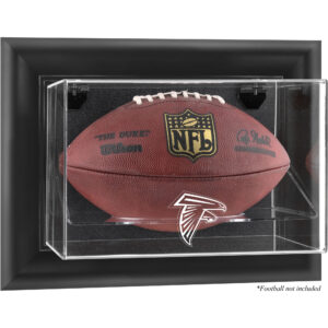 Atlanta Falcons Football-Vitrine mit schwarzem Rahmen und Wandmontage