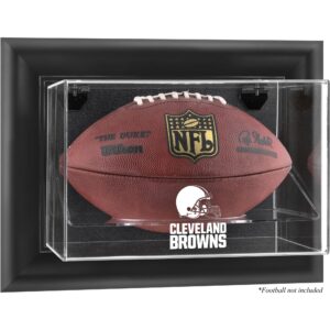 Cleveland Browns Football-Vitrine mit schwarzem Rahmen und Wandmontage