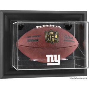 New York Giants Football-Vitrine mit schwarzem Rahmen und Wandmontage