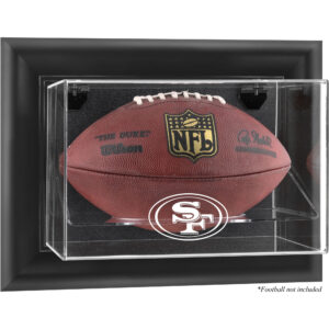 San Francisco 49ers Football-Vitrine mit schwarzem Rahmen und Wandmontage