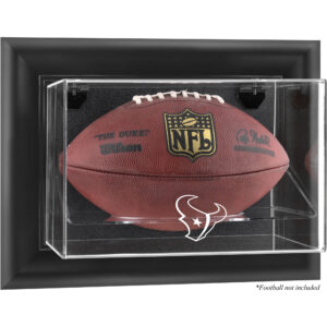 Houston Texans Football-Vitrine mit schwarzem Rahmen und Wandmontage