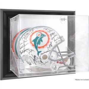 Miami Dolphins – Helmvitrine mit schwarzem Rahmen und Wandmontage