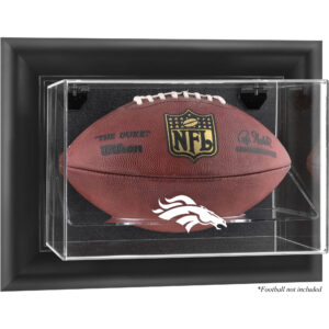 Denver Broncos Football-Vitrine mit schwarzem Rahmen und Wandmontage