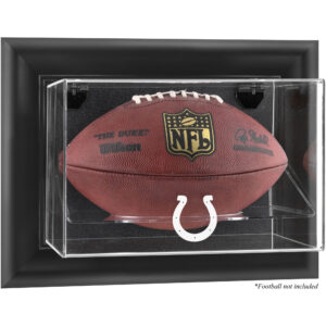 Wandmontierbare Football-Vitrine mit schwarzem Rahmen der Indianapolis Colts