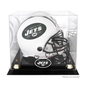 Vitrine für Helme mit Throwback-Logo der New York Jets 1998–2018