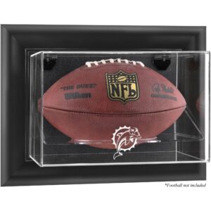 Miami Dolphins – Football-Vitrine mit schwarzem Rahmen und Wandmontage