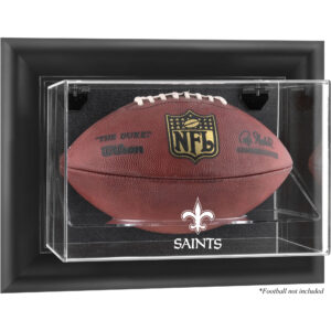 New Orleans Saints – Football-Vitrine mit schwarzem Rahmen und Wandmontage