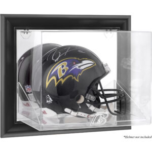 Baltimore Ravens – Helmvitrine mit schwarzem Rahmen und Wandmontage