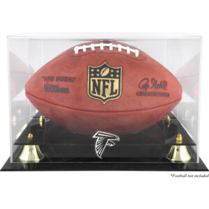 Goldene Vitrine mit klassischem Teamlogo des Atlanta Falcons-Fußballs