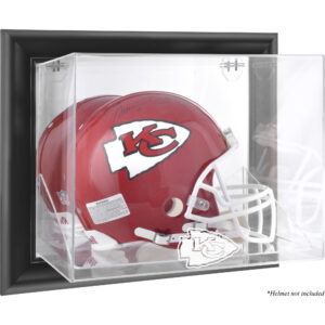 Kansas City Chiefs – Helmvitrine mit schwarzem Rahmen und Wandmontage