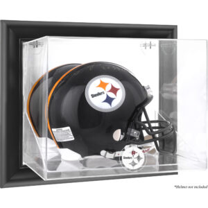 Pittsburgh Steelers Helmvitrine mit schwarzem Rahmen und Wandmontage