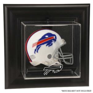 Buffalo Bills Mini-Vitrine für Helme, schwarz gerahmt und zur Wandmontage