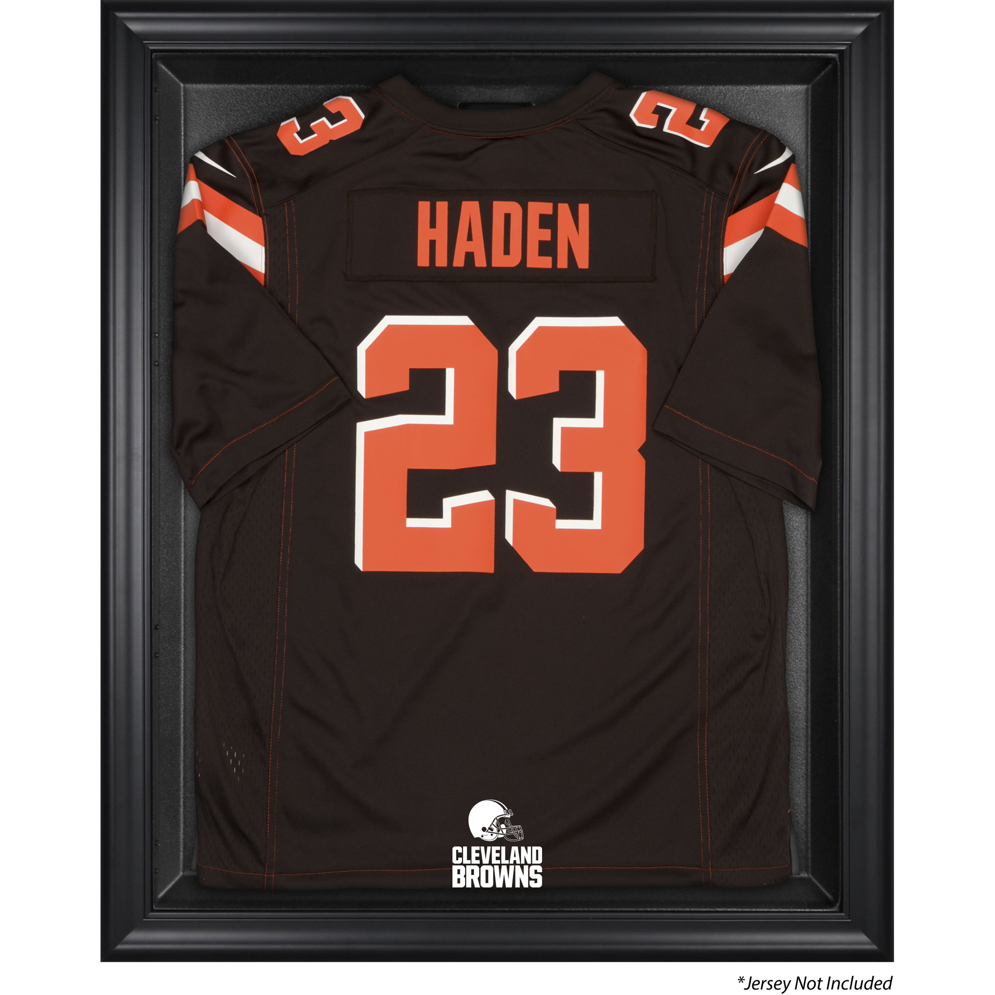 Cleveland Browns – Trikot-Vitrine mit schwarzem Rahmen