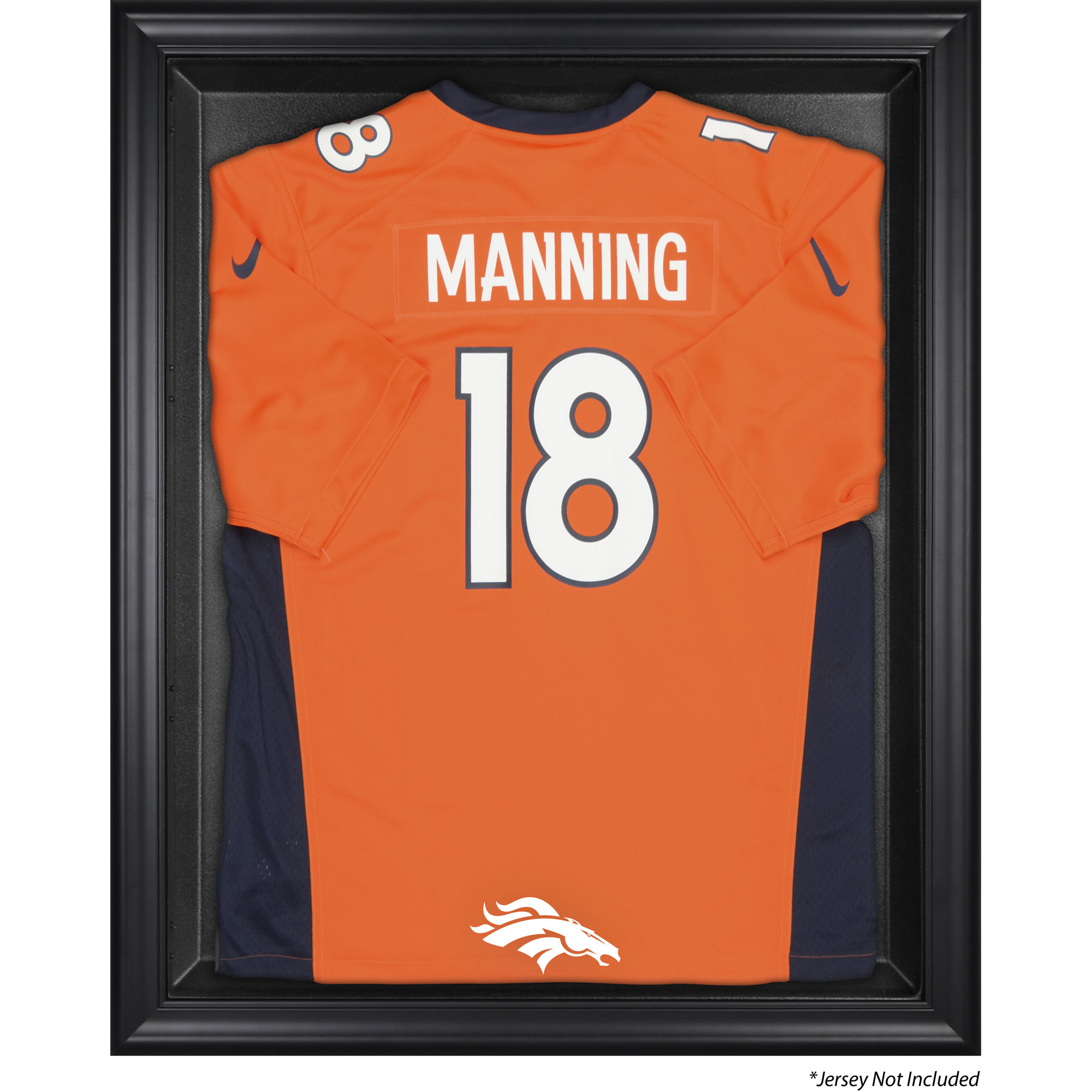 Trikot-Vitrine mit schwarzem Rahmen der Denver Broncos