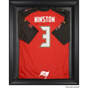 Trikot-Vitrine mit schwarzem Rahmen der Tampa Bay Buccaneers