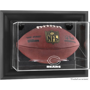 Chicago Bears Football-Vitrine mit schwarzem Rahmen und Wandmontage