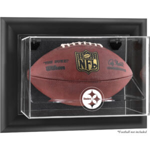 Pittsburgh Steelers Football-Vitrine mit schwarzem Rahmen und Wandmontage