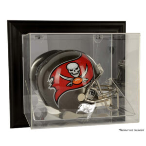 Tampa Bay Buccaneers Helmvitrine mit schwarzem Rahmen und Wandmontage