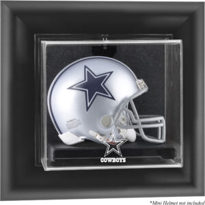 Dallas Cowboys Mini-Vitrine mit schwarzem Rahmen und Wandmontage für Helme