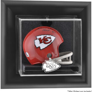 Kansas City Chiefs Mini-Vitrine mit schwarzem Rahmen und Wandmontage für Helme