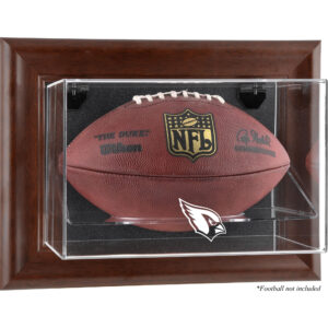 Arizona Cardinals Football-Vitrine mit braunem Rahmen und Wandmontage