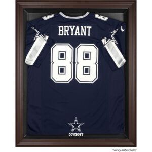 Dallas Cowboys – Braune Vitrine mit Logo-Rahmen für Trikots