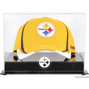 Vitrine mit Acryl-Cap-Logo der Pittsburgh Steelers