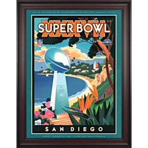 2003 Buccaneers vs Raiders Gerahmtes 36″ x 48″ Leinwand Super Bowl XXXVII Programm