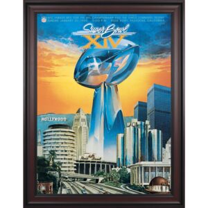 1980 Steelers vs Rams Gerahmtes 36″ x 48″ Leinwand Super Bowl XIV Programm