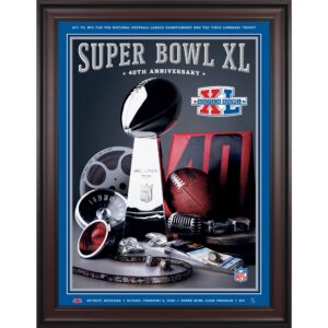 2006 Steelers vs Seahawks Gerahmtes 36″ x 48″ Canvas Super Bowl XL Programm