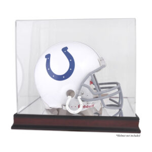 Vitrine mit Helmlogo der Indianapolis Colts aus Mahagoni mit verspiegelter Rückseite