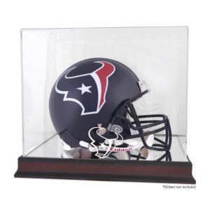 Vitrine mit Helmlogo der Houston Texans aus Mahagoni mit verspiegelter Rückseite