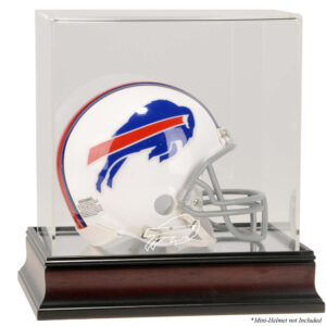 Mini-Vitrine mit Mahagoni-Logo für Buffalo Bills-Helm