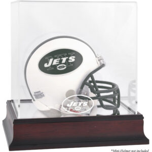 New York Jets Throwback Logo 1998–2018 Mahagoni Logo Mini-Vitrine für Helm