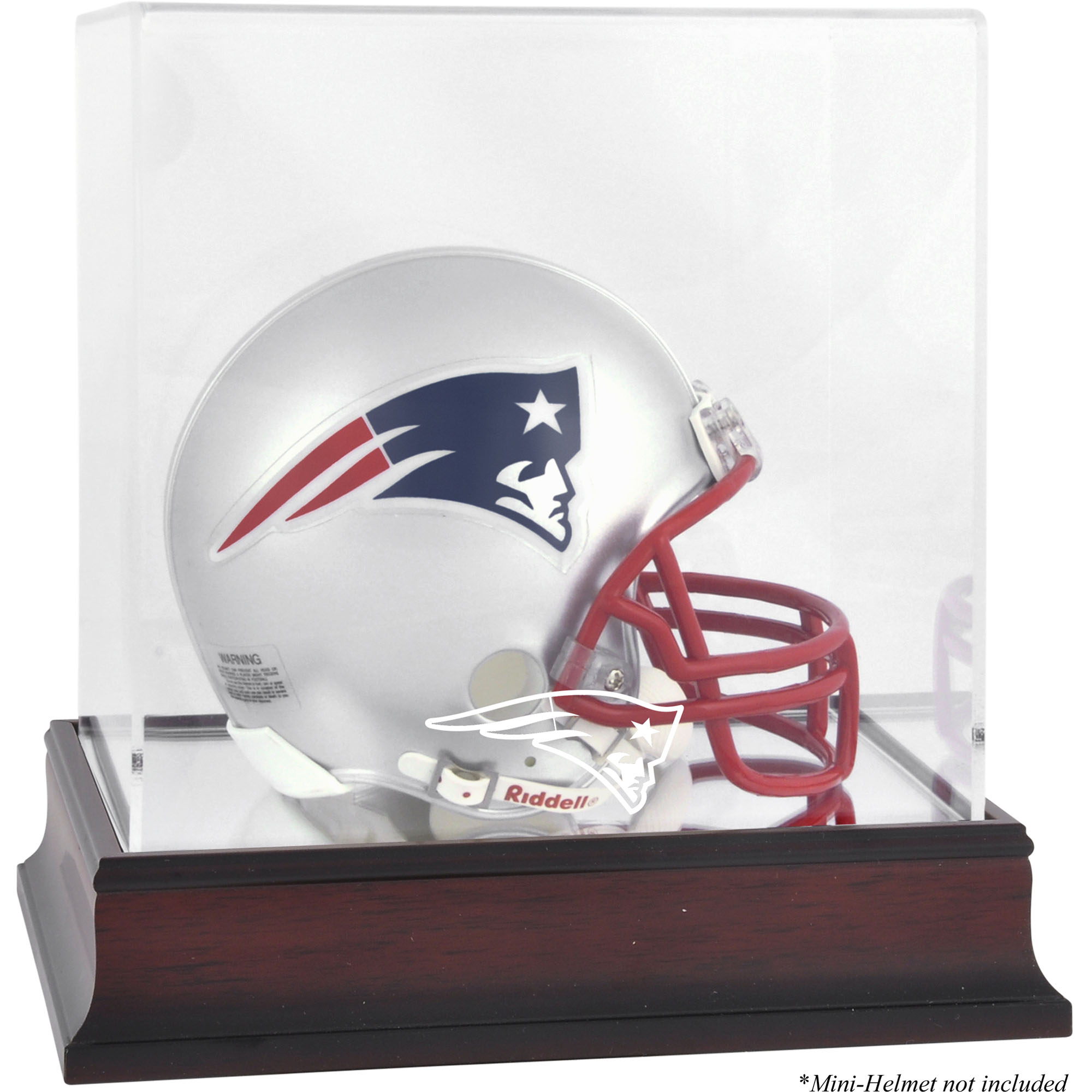 Mini-Vitrine mit Mahagoni-Logo der New England Patriots