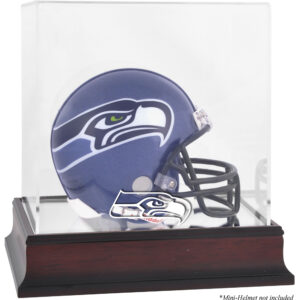 Mini-Vitrine mit Mahagoni-Logo für Seattle Seahawks-Helm