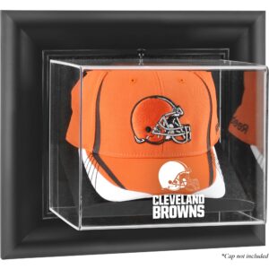 Cleveland Browns – Wandmontierbare Vitrine mit Kappenlogo in schwarzem Rahmen