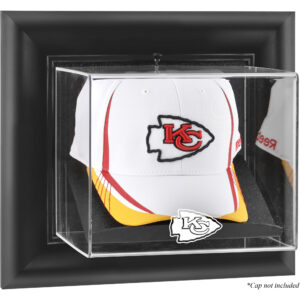 Kansas City Chiefs – Schwarz gerahmte Vitrine mit Cap-Logo zur Wandmontage