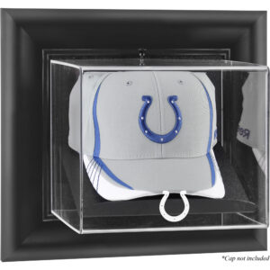 Wandmontierbare Vitrine mit Kappenlogo der Indianapolis Colts in schwarzem Rahmen