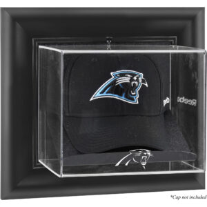 Carolina Panthers – Schwarz gerahmte Vitrine mit Cap-Logo zur Wandmontage