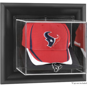 Houston Texans – Schwarz gerahmte Vitrine mit Cap-Logo zur Wandmontage